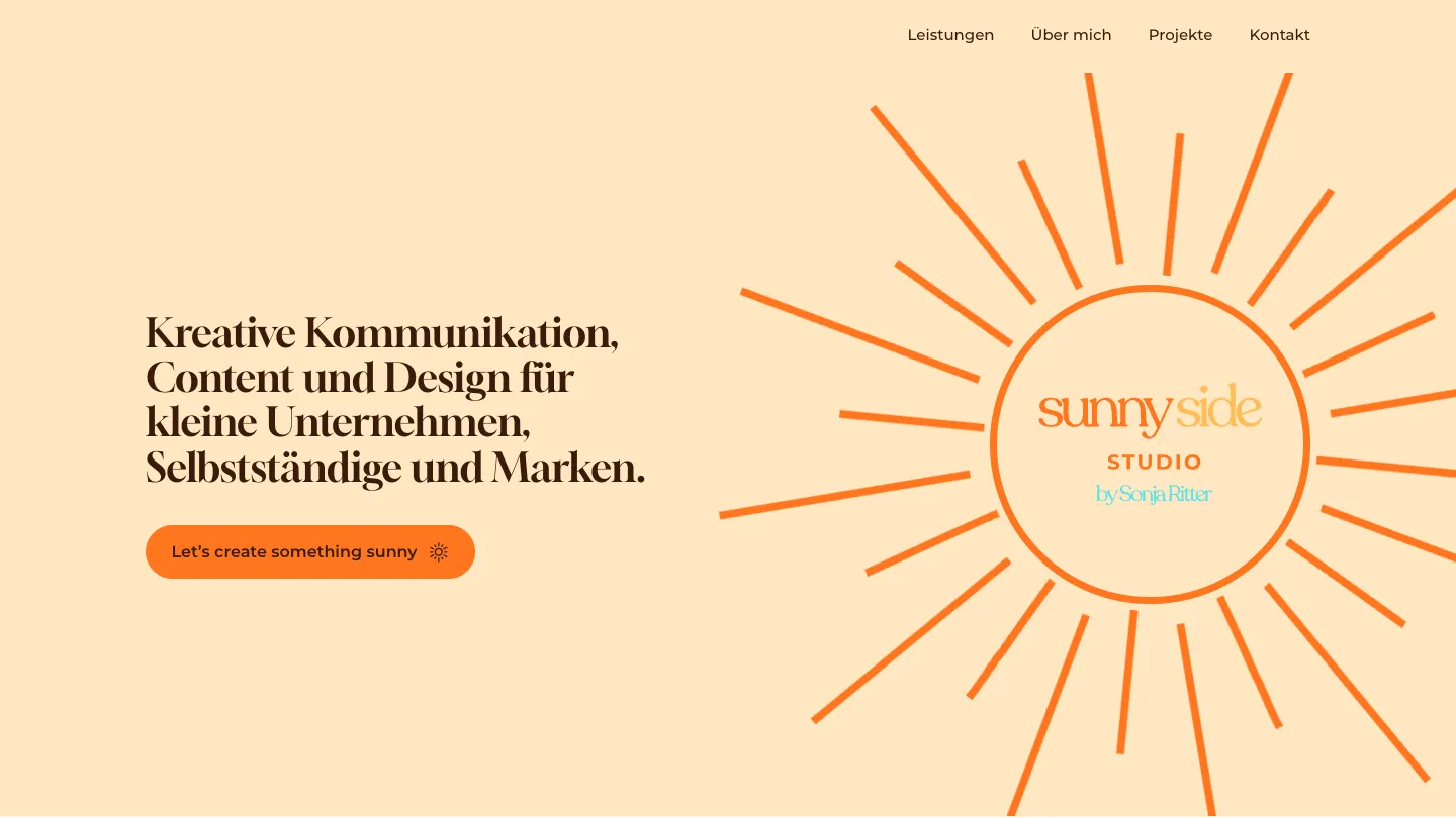 Startseite von sunnysidestudio.ch